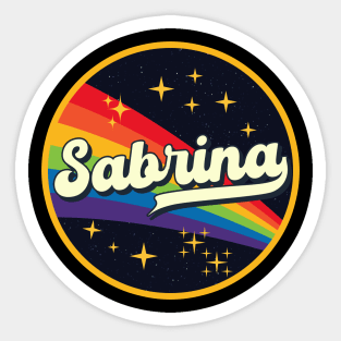 Sabrina // Rainbow In Space Vintage Style Sticker